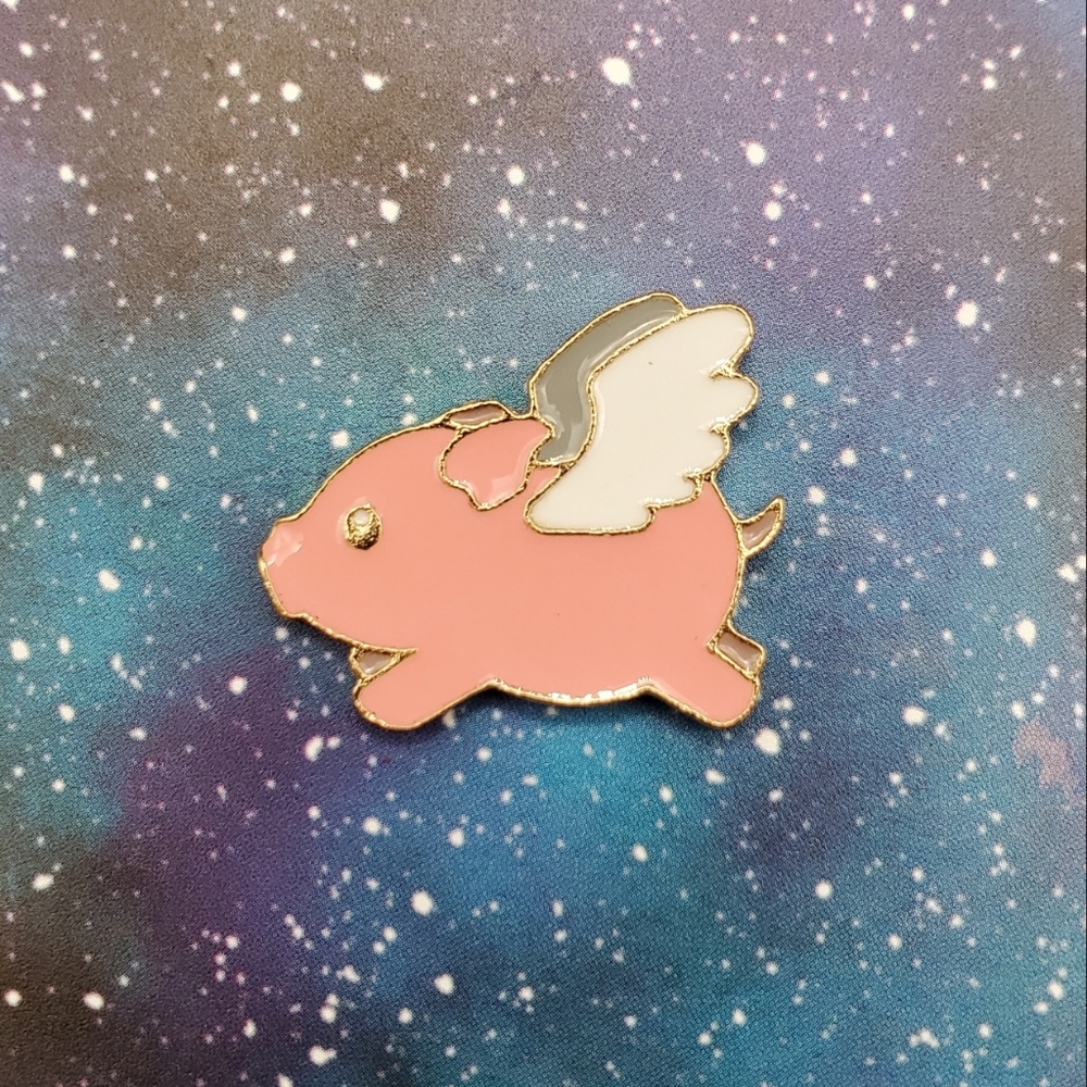 Flying Pig Enamel Pin